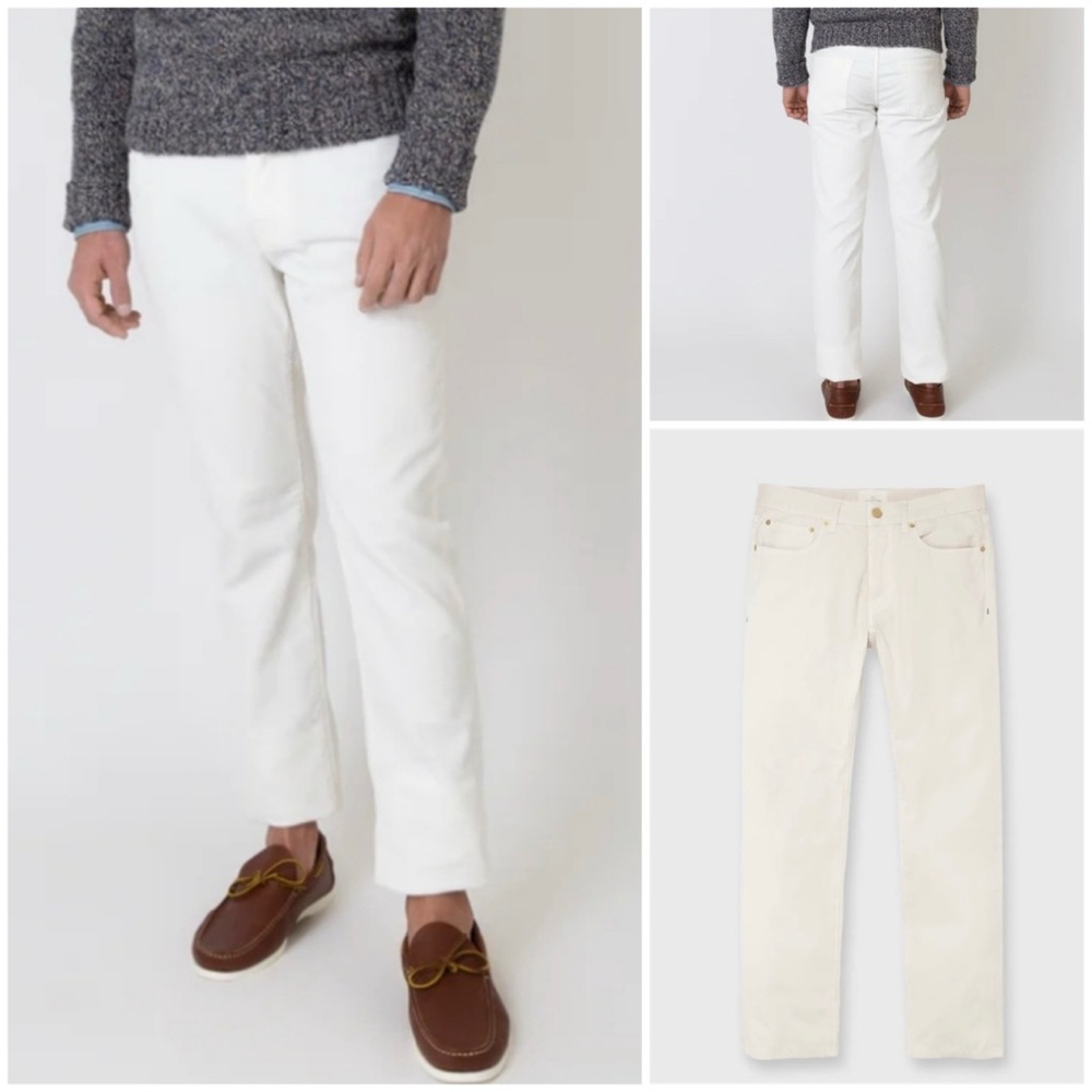 💥PRICE DROP💥 Slim Straight 5-Pocket Pant in Stone Bedford Cord